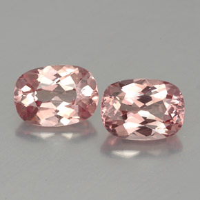 2.37 ct Pink Malaya Garnet Gemstone, Malaya Garnet Gem in Cushion-Cut Shape for Sale.