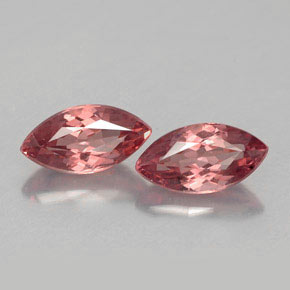 1.67 ct Pink Malaya Garnet Gemstone, Malaya Garnet Gem in Marquise Facet Shape for Sale.