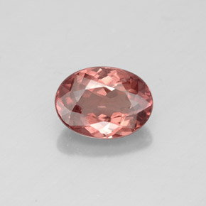 1.08 ct Pink Malaya Garnet Gemstone, Malaya Garnet Gem in Oval Facet Shape for Sale.