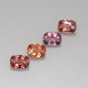 4.42 ctw Multicolor Malaya Garnet Stones, Natural Malaya Garnet in Cushion-Cut Shape for Sale