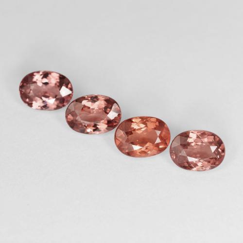 4.27 ctw Red Malaya Garnet Stones, Natural Malaya Garnet in Oval Facet Shape for Sale