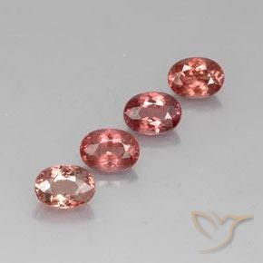 4.14 ctw Red Malaya Garnet Stones, Natural Malaya Garnet in Oval Facet Shape for Sale