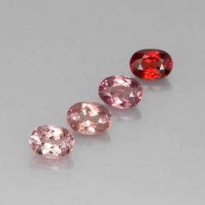 4.84 ctw Multicolor Malaya Garnet Stones, Natural Malaya Garnet in Oval Facet Shape for Sale