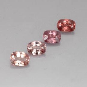 4.31 ctw Multicolor Malaya Garnet Stones, Natural Malaya Garnet in Cushion-Cut Shape for Sale