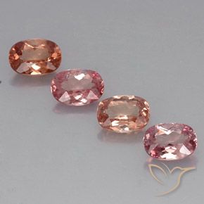 Lote de 4 piezas de Granate Malaya Multicolor Corte en Forma Cojín de Tanzania - Peso 3,85 ct en total / promedio. 0,96 ct cada uno, Tamaño 7,1 x 5,1mm, Color: Multicolor, Dureza Mohs 7 - 7.5 Adecuado para joyas de uso diario, Photo A