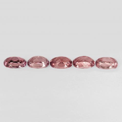 Malaya Garnet Gemstones in 7 x 5 mm (calibrated) Size for Sale, Malaya Garnet Stones in Light Pink Color