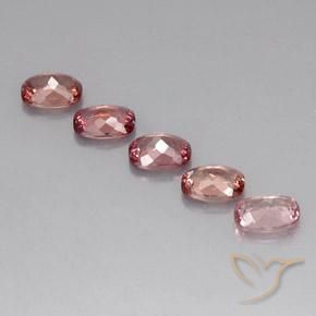 Malaya Garnet Gemstones in 7 x 5 mm (calibrated) Size for Sale, Malaya Garnet Stones in Orange Pink Color