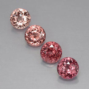 5.54 ct Multicolor Malaya Garnet Gemstone, Malaya Garnet Gem in Round Facet Shape for Sale.