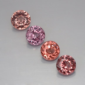 4.48 ct Multicolor Malaya Garnet Gemstone, Malaya Garnet Gem in Round Facet Shape for Sale.