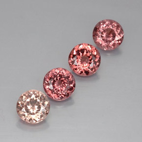 4.74 ctw Multicolor Malaya Garnet Stones, Natural Malaya Garnet in Round Facet Shape for Sale