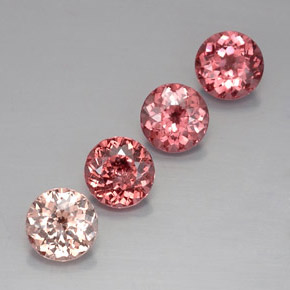 4.90 ctw Multicolor Malaya Garnet Stones, Natural Malaya Garnet in Round Facet Shape for Sale