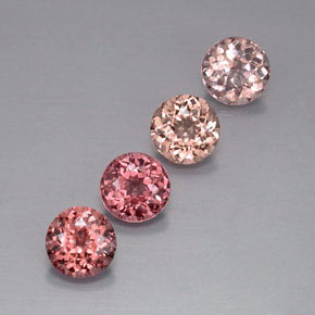 4.10 ctw Multicolor Malaya Garnet Stones, Natural Malaya Garnet in Round Facet Shape for Sale