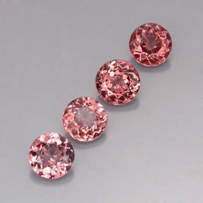 3.88 ctw Multicolor Malaya Garnet Stones, Natural Malaya Garnet in Round Facet Shape for Sale
