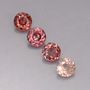 Multicolore Grenat Malaya gemme - 0.8ct Facette ronde (ID: 325936)