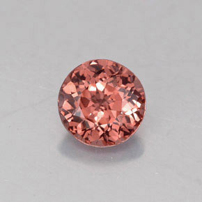 1.34 ct Orange Malaya Garnet Gemstone, Malaya Garnet Gem in Round Facet Shape for Sale.