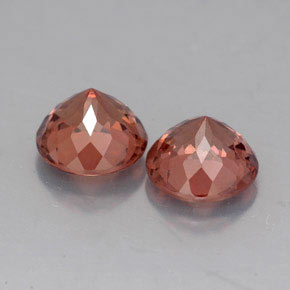 Malaya Garnet Gemstone in 6.5 mm (calibrated) Size for Sale, Malaya Garnet Stone in Pink Orange Color