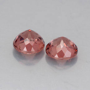 Malaya Garnet Gemstone in 6 mm (calibrated) Size for Sale, Malaya Garnet Stone in Pink Orange Color