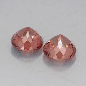 Malaya Garnet Gemstone in 6.5 mm (calibrated) Size for Sale, Malaya Garnet Stone in Pink Orange Color