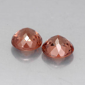 Malaya Garnet Gemstone in 6.5 mm (calibrated) Size for Sale, Malaya Garnet Stone in Pink Orange Color