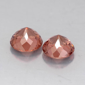 Malaya Garnet Gemstone in 6.5 mm (calibrated) Size for Sale, Malaya Garnet Stone in Pink Orange Color