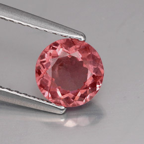 1.31 ct Pink Malaya Garnet Gemstone, Malaya Garnet Gem in Round Facet Shape for Sale.
