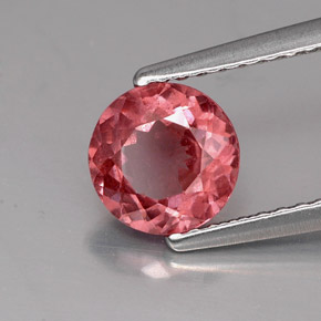 1.31 ct Pink Malaya Garnet Stone, Natural Malaya Garnet in Round Facet Shape for Sale