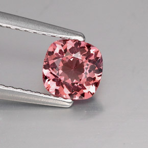 0.94 ct Pink Malaya Garnet Gemstone, Malaya Garnet Gem in Cushion-Cut Shape for Sale.