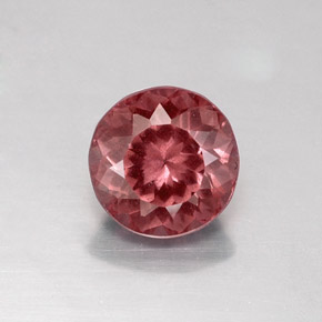 1.41 ct Pink Malaya Garnet Gemstone, Malaya Garnet Gem in Round Facet Shape for Sale.
