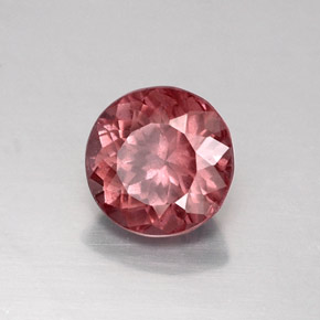 1.41 ct Pink Malaya Garnet Stone, Natural Malaya Garnet in Round Facet Shape for Sale