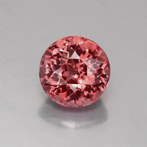 1.65 ct Pink Malaya Garnet Gemstone, Malaya Garnet Gem in Round Facet Shape for Sale.
