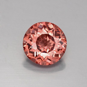 1.49 ct Orange Malaya Garnet Gemstone, Malaya Garnet Gem in Round Facet Shape for Sale.