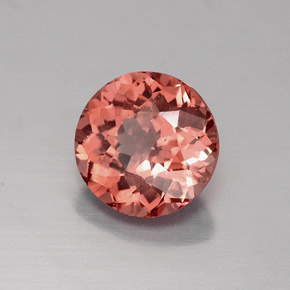 1.49 ct Orange Malaya Garnet Stone, Natural Malaya Garnet in Round Facet Shape for Sale