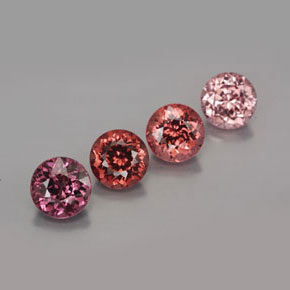 5.87 ctw Multicolor Malaya Garnet Stones, Natural Malaya Garnet in Round Facet Shape for Sale