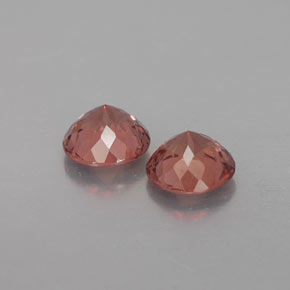 Malaya Garnet Gemstone in 6 mm (calibrated) Size for Sale, Malaya Garnet Stone in Pink Orange Color