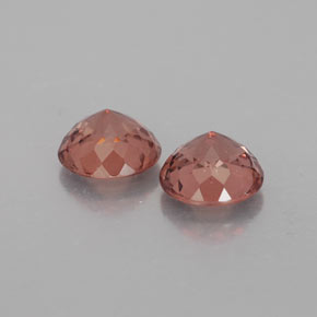 Malaya Garnet Gemstone in 6.5 mm (calibrated) Size for Sale, Malaya Garnet Stone in Pink Orange Color