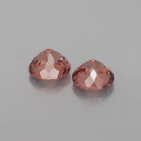 Malaya Garnet Gemstone in 6 mm (calibrated) Size for Sale, Malaya Garnet Stone in Pink Orange Color