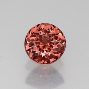 1.18 ct Orange Malaya Garnet Gemstone, Malaya Garnet Gem in Round Facet Shape for Sale.