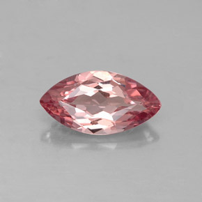 0.98 ct Pink Malaya Garnet Gemstone, Malaya Garnet Gem in Marquise Facet Shape for Sale.