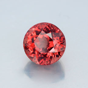 3.33 ct Orange Malaya Garnet Stone, Natural Malaya Garnet in Round Facet Shape for Sale