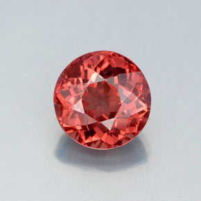 2.95 ct Orange Malaya Garnet Gemstone, Malaya Garnet Gem in Round Facet Shape for Sale.