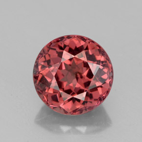 3.22 ct Pink Malaya Garnet Gemstone, Malaya Garnet Gem in Round Facet Shape for Sale.