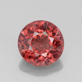 3.21 ct Pink Malaya Garnet Gemstone, Malaya Garnet Gem in Round Facet Shape for Sale.