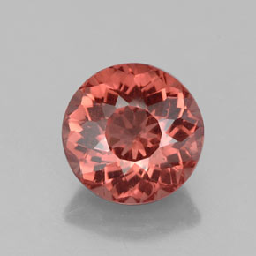 2.53 ct Orange Malaya Garnet Gemstone, Malaya Garnet Gem in Round Facet Shape for Sale.