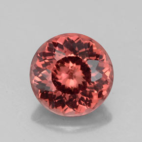 2.99 ct Pink Malaya Garnet Gemstone, Malaya Garnet Gem in Round Facet Shape for Sale.