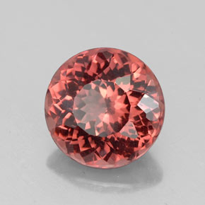 2.99 ct Pink Malaya Garnet Stone, Natural Malaya Garnet in Round Facet Shape for Sale