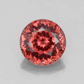 2.63 ct Orange Malaya Garnet Gemstone, Malaya Garnet Gem in Round Facet Shape for Sale.