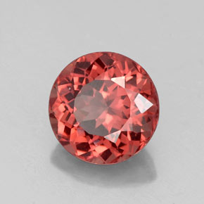 2.63 ct Orange Malaya Garnet Stone, Natural Malaya Garnet in Round Facet Shape for Sale