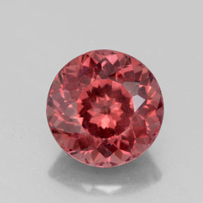 3.06 ct Pink Malaya Garnet Gemstone, Malaya Garnet Gem in Round Facet Shape for Sale.