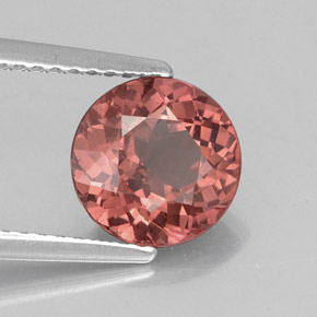 2.37 ct Pink Malaya Garnet Stone, Natural Malaya Garnet in Round Facet Shape for Sale