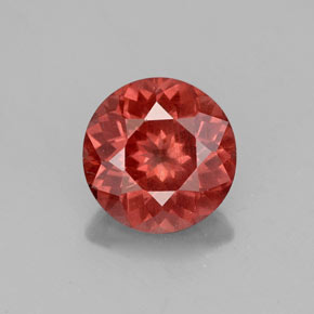 2.57 ct Orange Malaya Garnet Gemstone, Malaya Garnet Gem in Round Facet Shape for Sale.